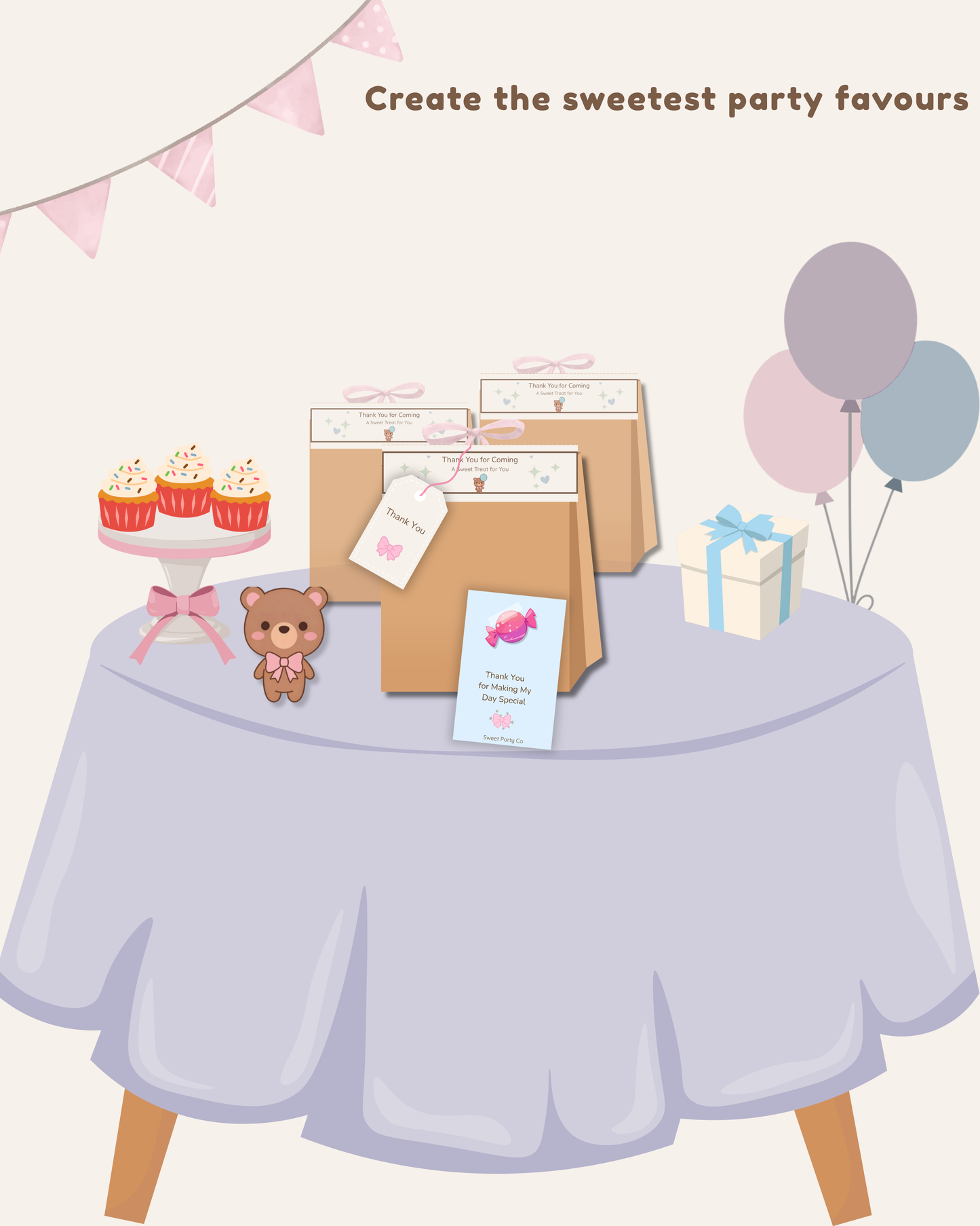 Teddy Party Favour