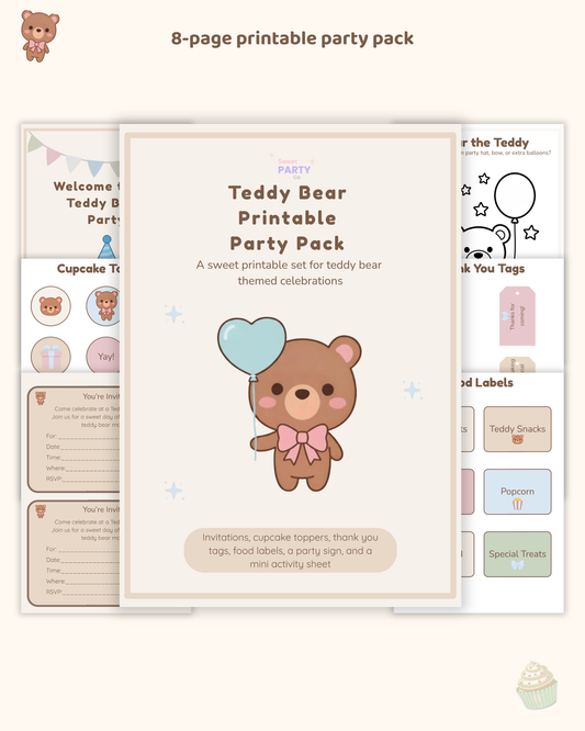 Teddy Bear Printable Party Pack