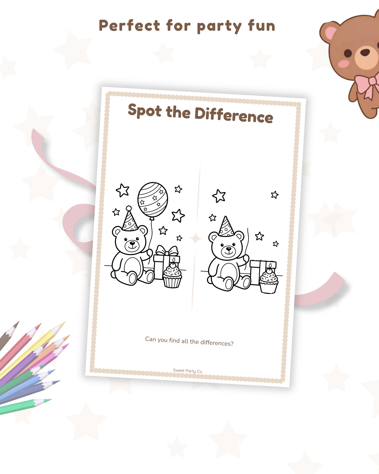 Teddy Bear Party Activity Pack
