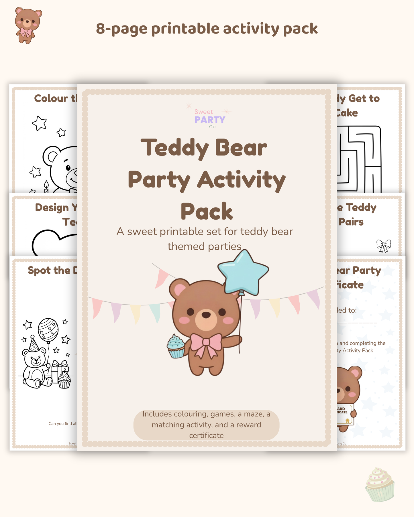 Teddy Bear Party Activity Pack