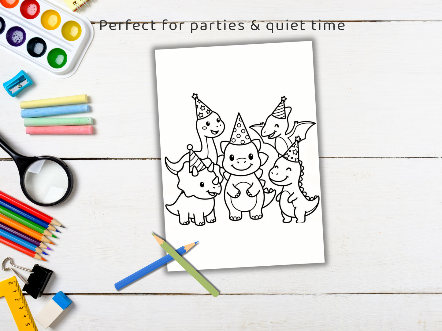 Dinosaur Party Colouring Book