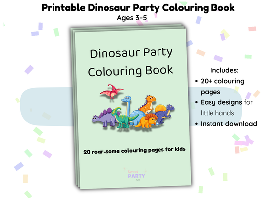 Dinosaur Party Colouring Book