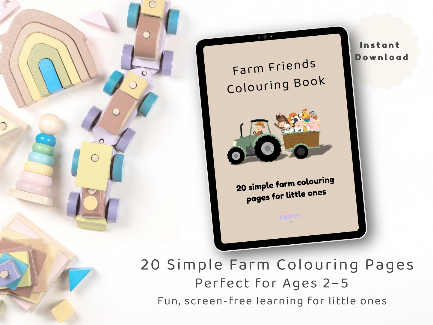 Farm Animals Colouring Book