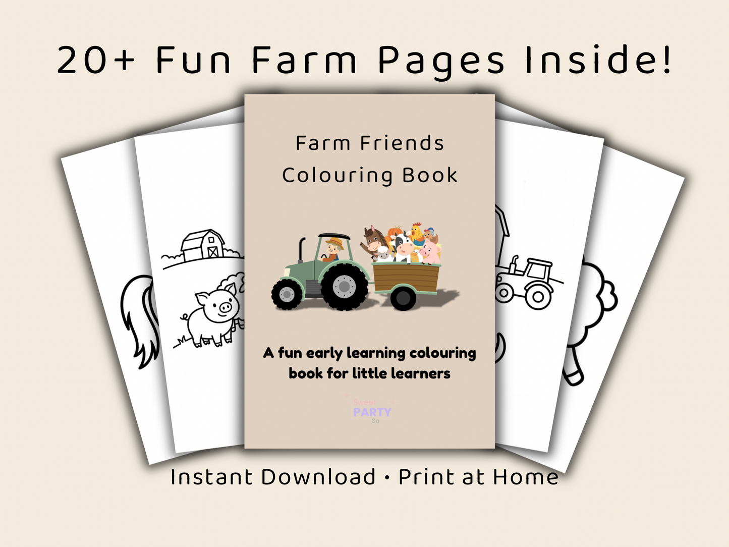 Farm Animals Colouring Book