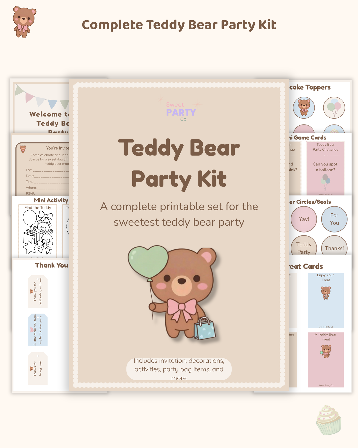 Teddy Bear Party Kit