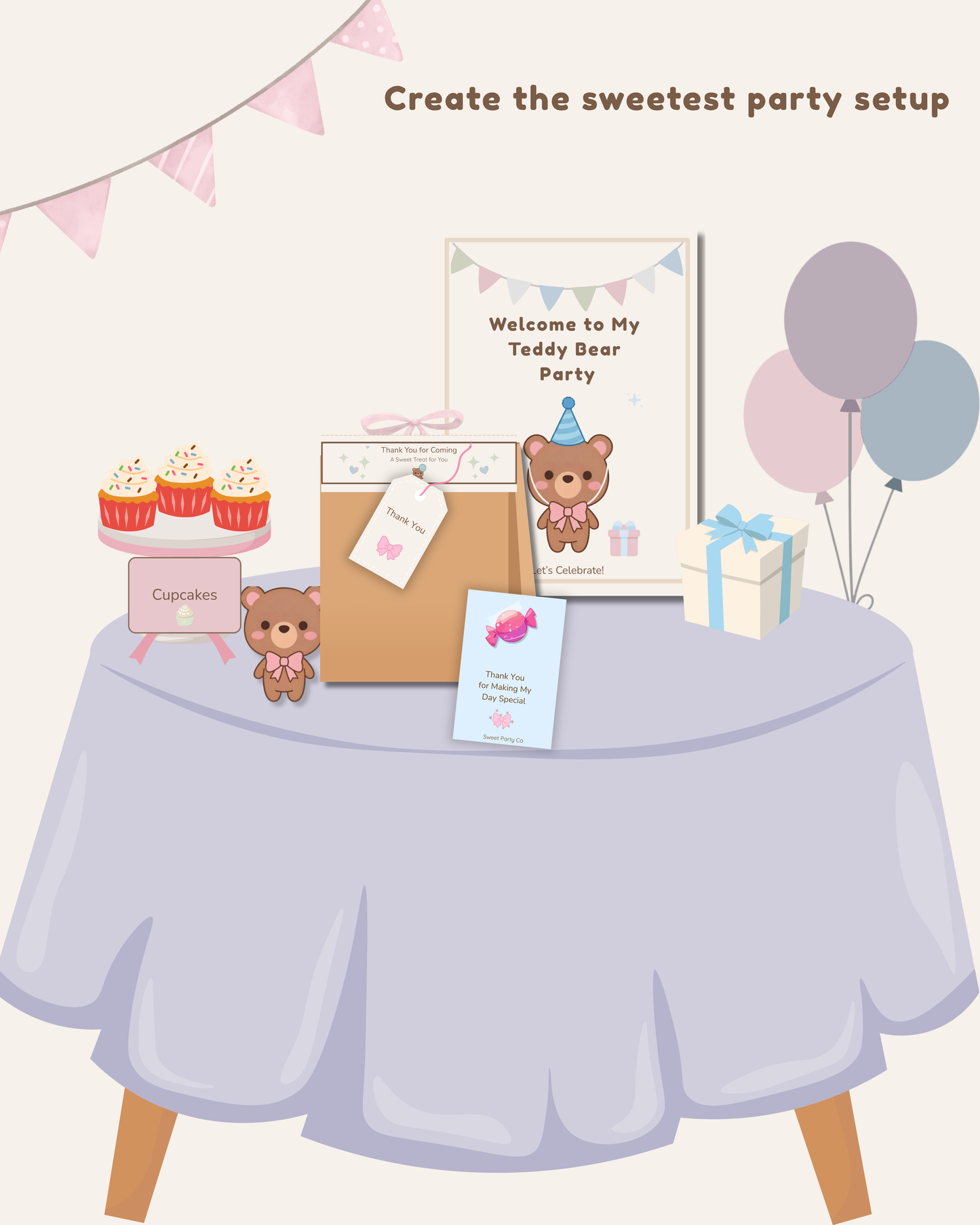 Teddy Bear Party Kit