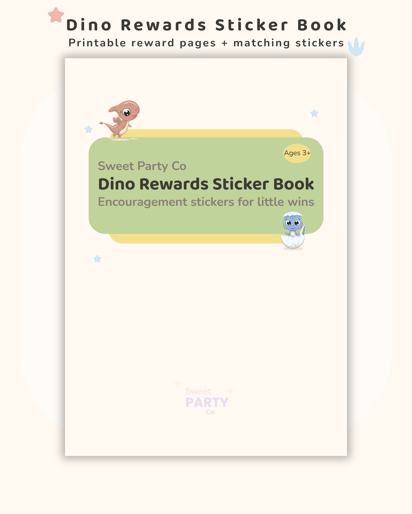 Dino Rewards Sticker Book