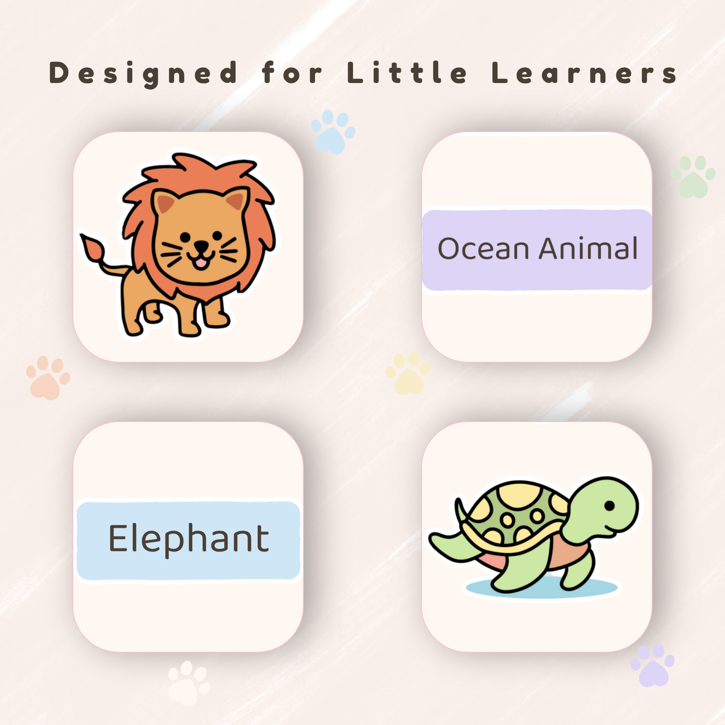 Animal Friends Educational Sticker Sheet Pack
