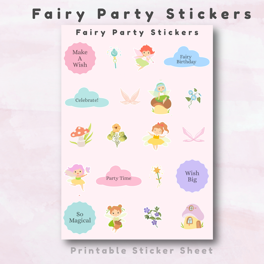 Fairy Party Sticker Sheet