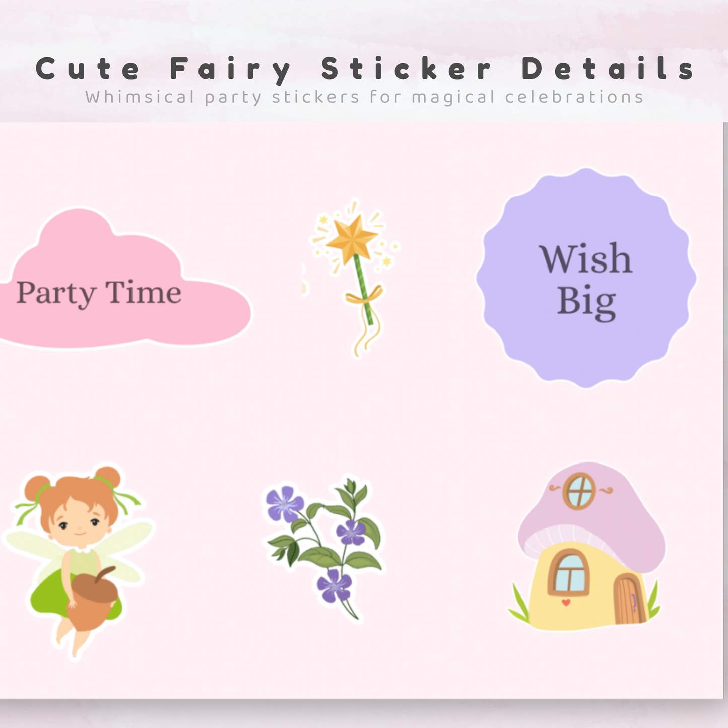 Fairy Party Sticker Sheet