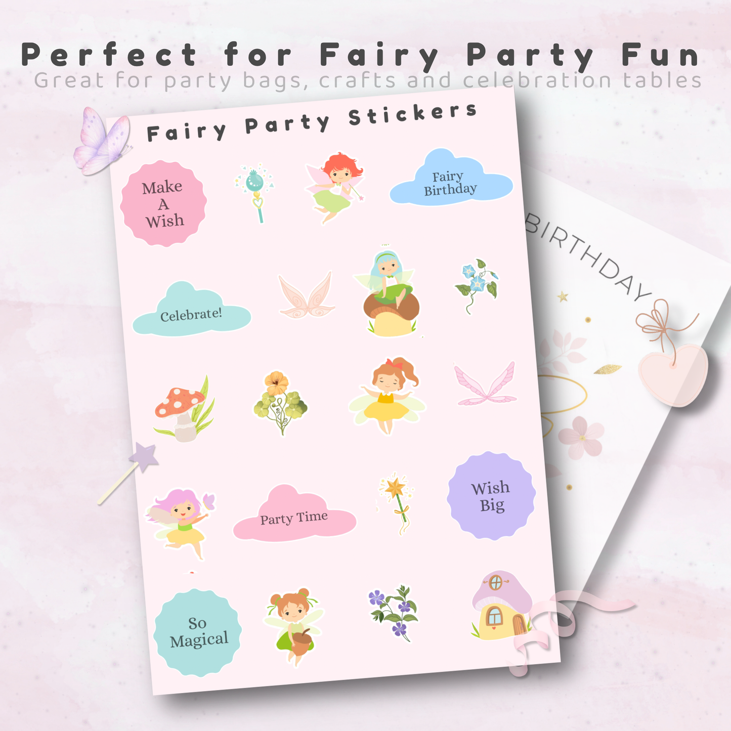 Fairy Party Sticker Sheet